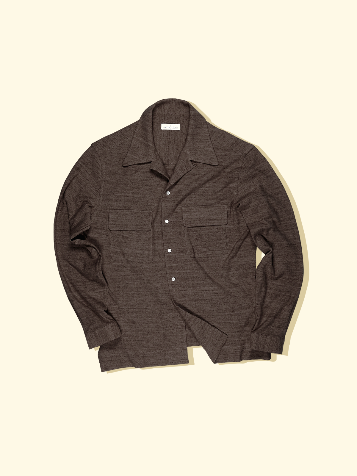 Cuban Long Sleeve Jersey Shirt - Brown Marble — The Anthology